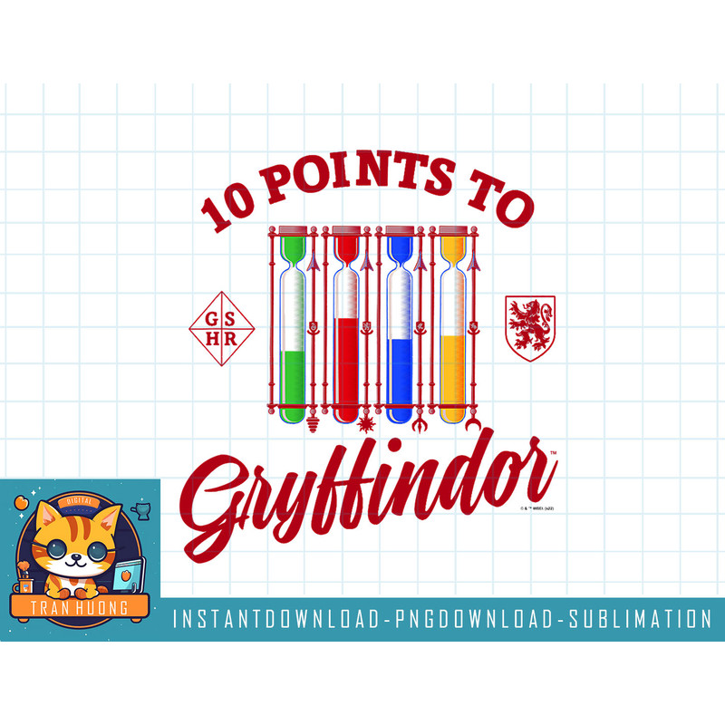 Harry Potter Ten Points To Gryffindor Logo png, sublimate, digital download.jpg