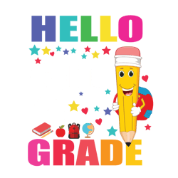 hello 2nd grade svg, 2nd grade back to school svg, forth grade svg cut files for cricut, 2nd grade, svg, png, dxf svg