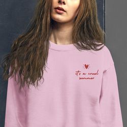 embroidered cruel summer taylor swift sweatshirt | taylor swift lover merch, taylor swift shirt, taylor swift merch