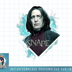 harry potter snape blue lightning character portrait png, sublimate, digital download