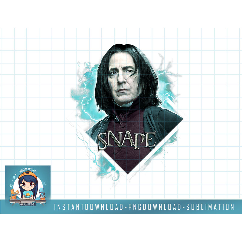 Harry Potter Snape Blue Lightning Character Portrait png, sublimate, digital download.jpg