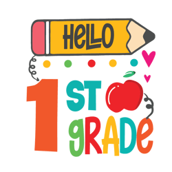 school sloth shirt svg hello 1th grade vector, cute gift for kindergarten svg diy craft svg file for cricut