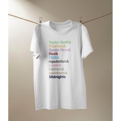 taylor swift eras ampersand t-shirt - unisex tour merch