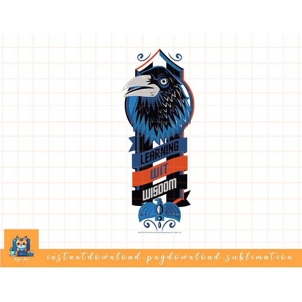 Harry Potter Ravenclaw Learning Wit Wisdom Logo png, sublimate, digital download.jpg