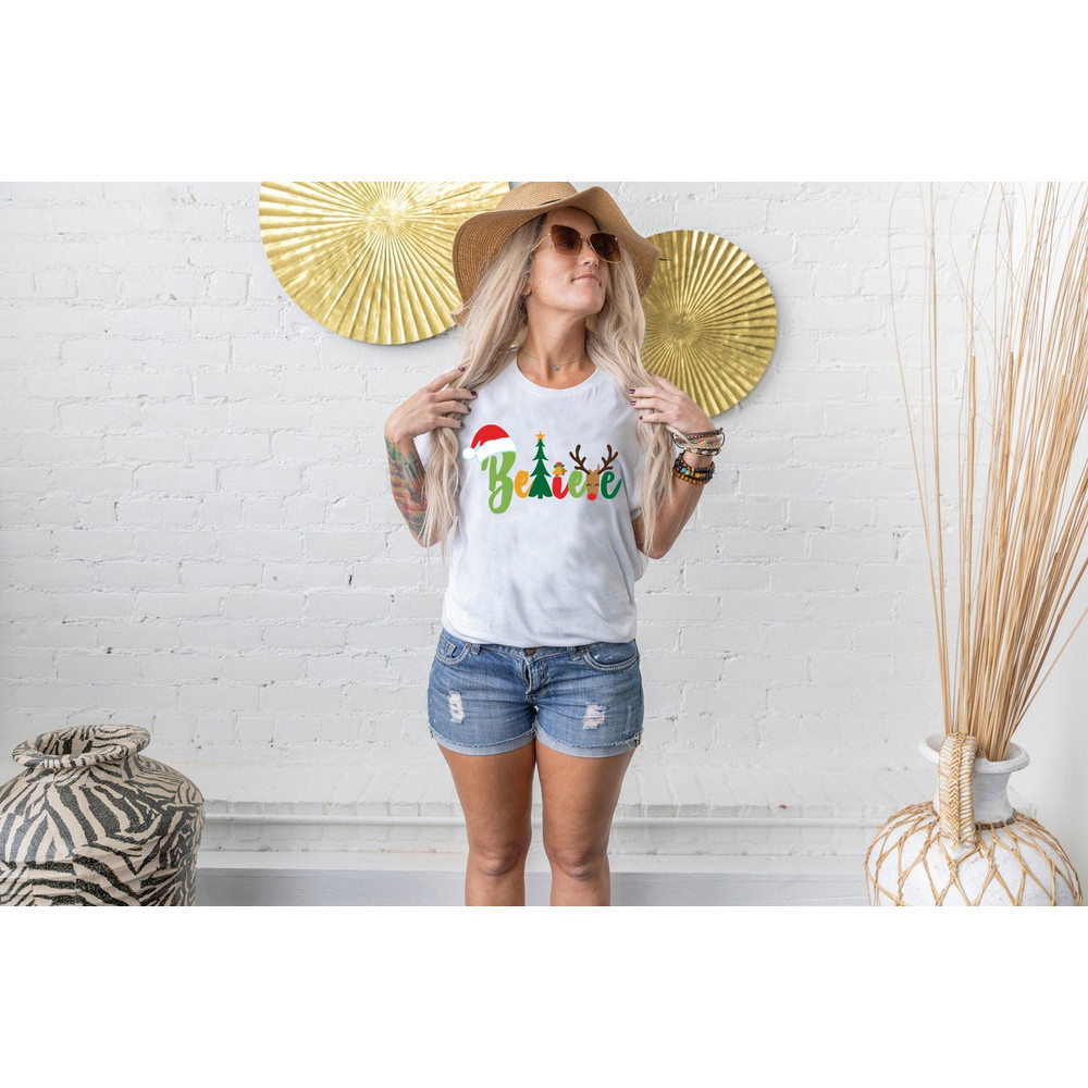 Believe Christmas Shirt, Christmas T-shirt, Christmas Family Shirt,Believe Shirt,Christmas Gift, Holiday GiftChristmas Shirt,Matching Shirt - 3.jpg