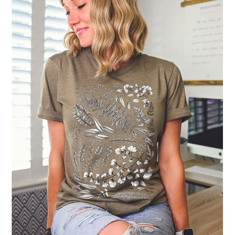 Botanical Shirt, Vintage T-shirt, Flower T shirt, Tee, Vintage Botanical, Botanical Print, Vintage Flower Shirt, Graphic Tshirt, Wildflower - 3.jpg