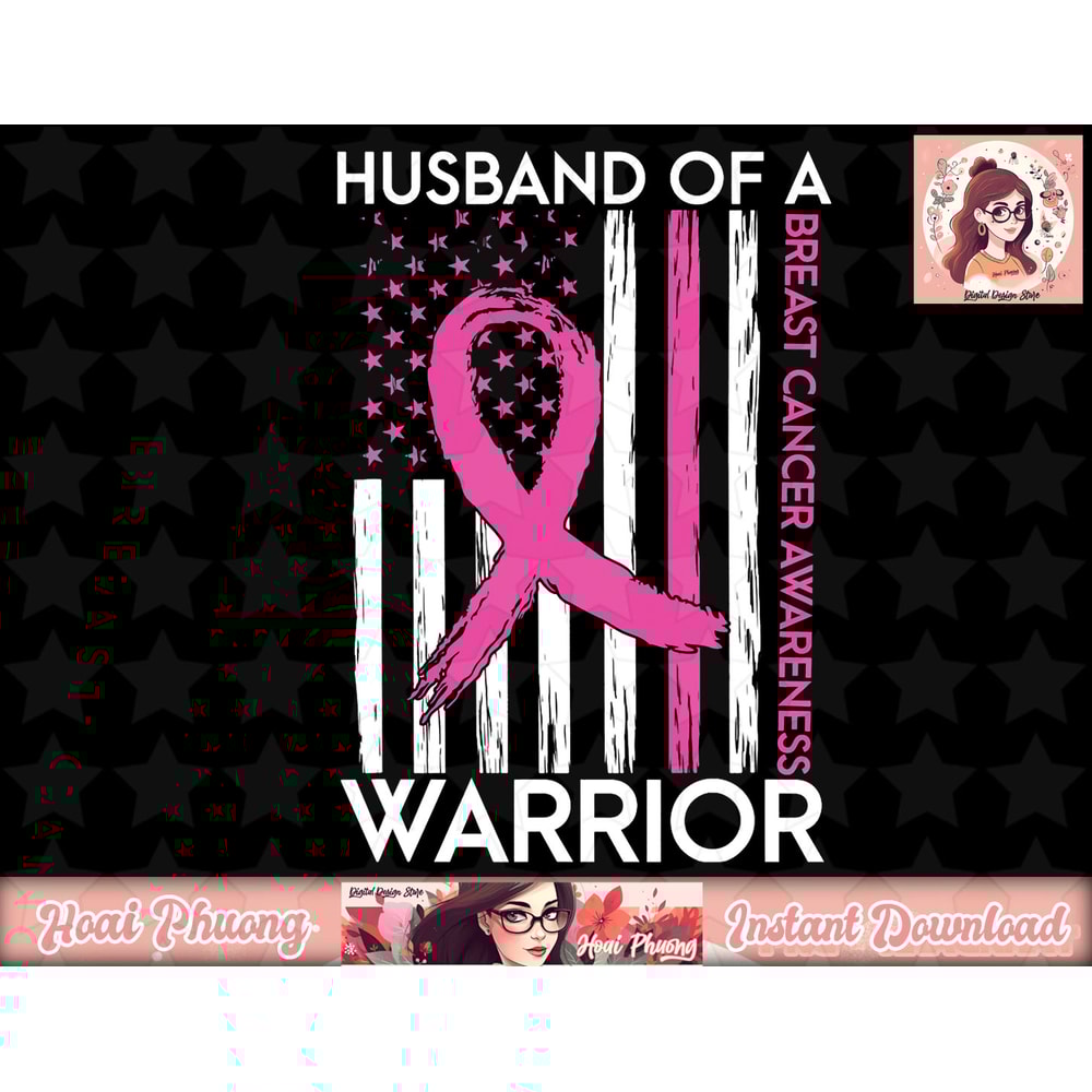 Husband Of A Warrior Breast Cancer Awareness Support Squad png, instant download.jpg
