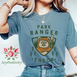 cute ewok star wars park ranger endor comfort colors shirt,star wars characters shirt, disney star wars shirts,star wars