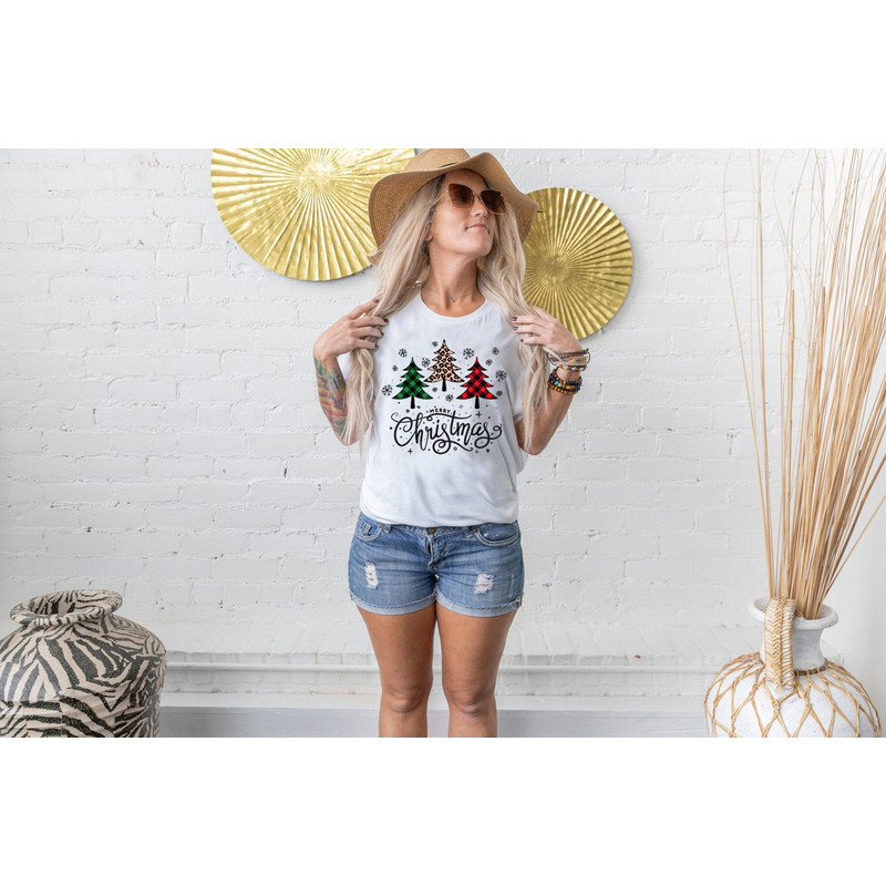 Christmas Women Shirt, Leopard Print Christmas Shirt, Merry Christmas Shirt, Cute Christmas Shirt, Women Holiday Shirt, Christmas Tees - 7.jpg