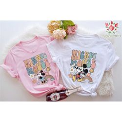 mickey minnie groovy shirt, disney couple shirts, disney couple shirt, disney matching family shirt, disneyland shirt, m