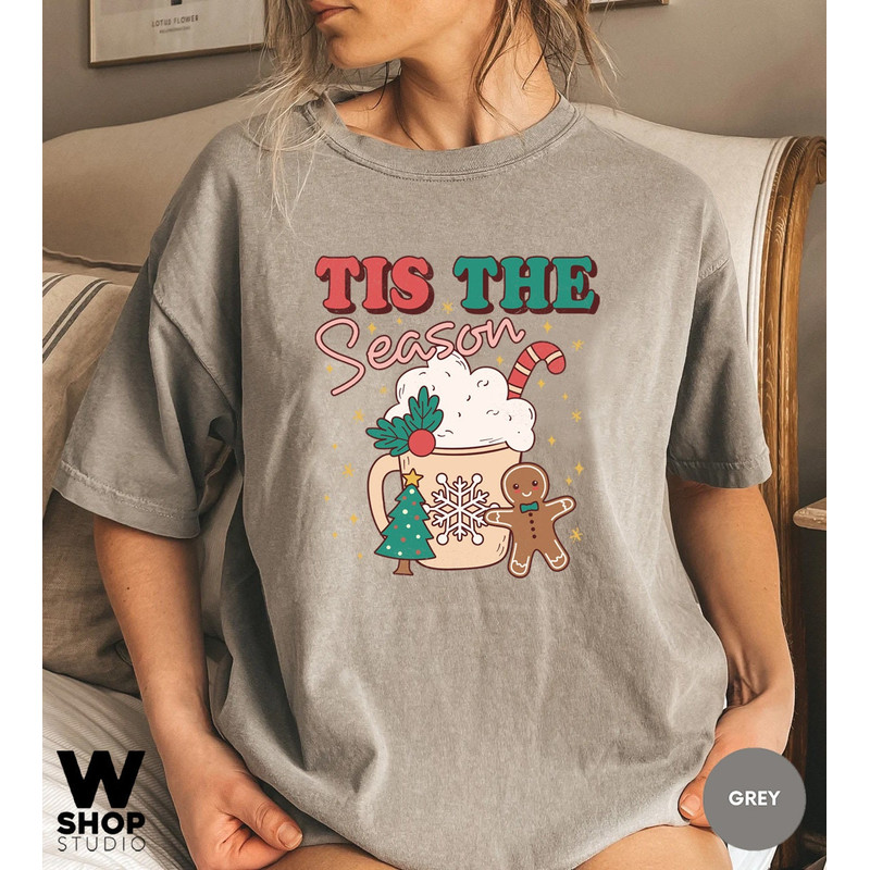 Comfort Colors Tis the season Christmas t-shirt, cute Coffee chritmas tee, Christmas tee, holiday apparel, Holiday apparel - 3.jpg