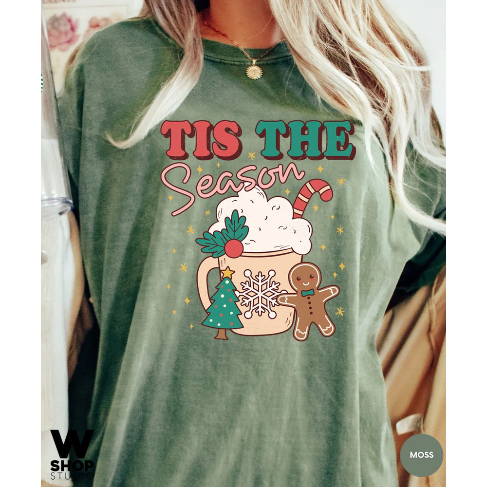 Comfort Colors Tis the season Christmas t-shirt, cute Coffee chritmas tee, Christmas tee, holiday apparel, Holiday apparel - 4.jpg