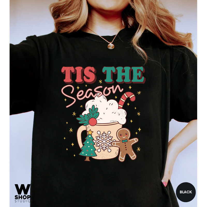 Comfort Colors Tis the season Christmas t-shirt, cute Coffee chritmas tee, Christmas tee, holiday apparel, Holiday apparel - 5.jpg