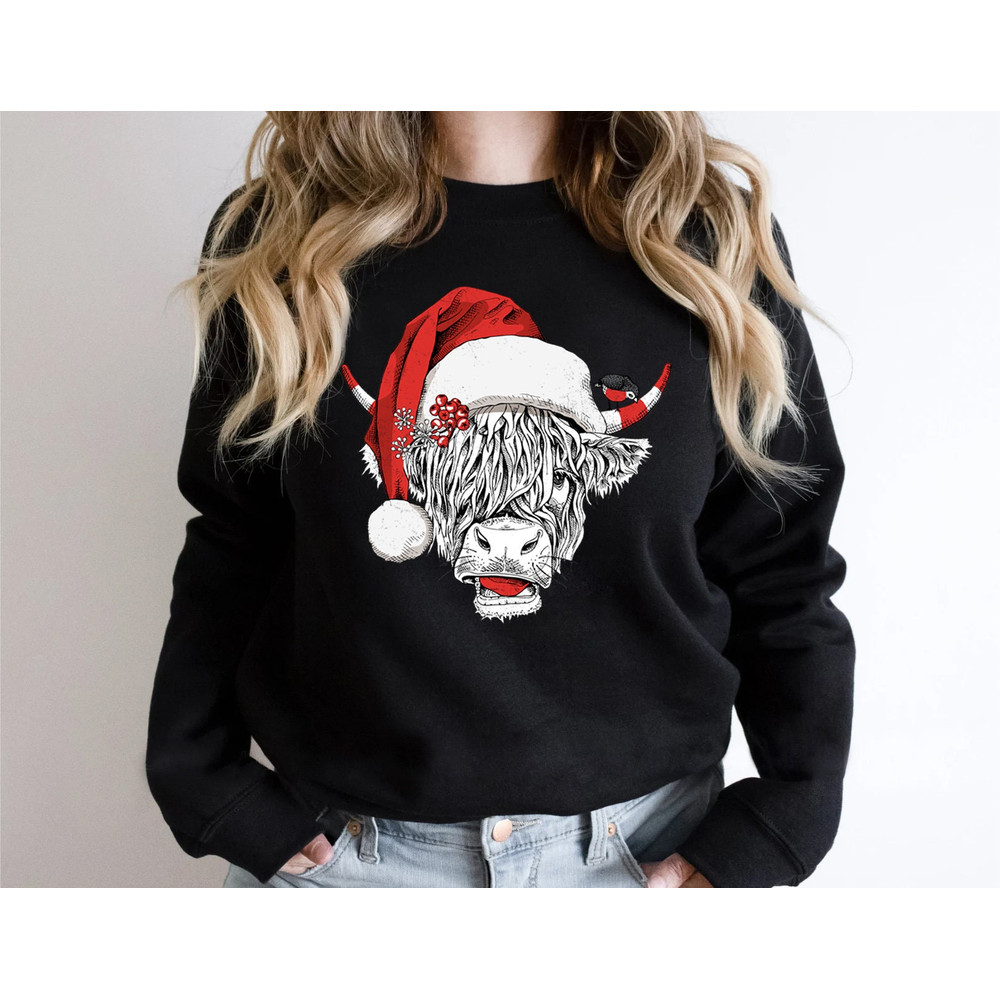 Cow Christmas Sweatshirt, Merry Christmas Heifers Tee, Christmas Cow Shirt, Highland Cow Farm Christmas Shirt, Farmer Cow Animal Lover Shirt - 5.jpg