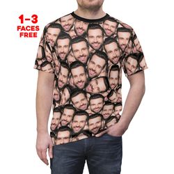 crazy face unisex t-shirt, personalized face shirt, best friend birthday gift, girlfriend gift, boyfriend gift, custom g