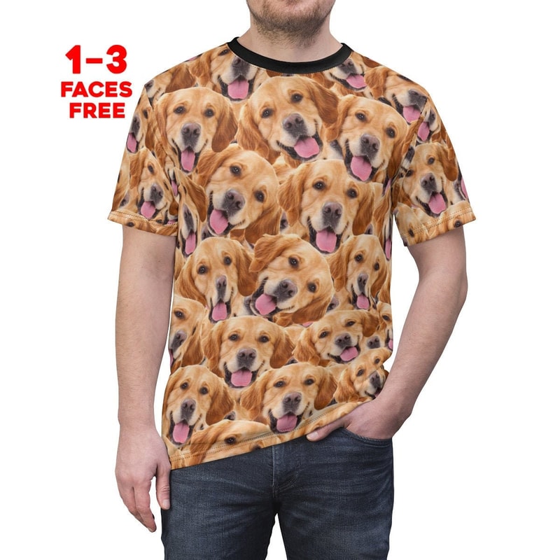 Crazy Face Unisex T-shirt, Personalized Face Shirt, Best Friend Birthday, Girlfriend Boyfriend Gift, Custom Dog Cat Pet Gift Faces On Shirt - 1.jpg