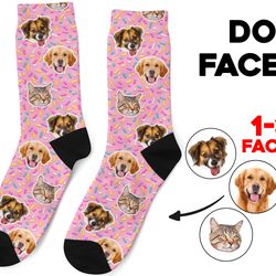 custom dog socks, personalized pet photo socks customized cute dog face socks, dog lover picture gift funny dog socks do