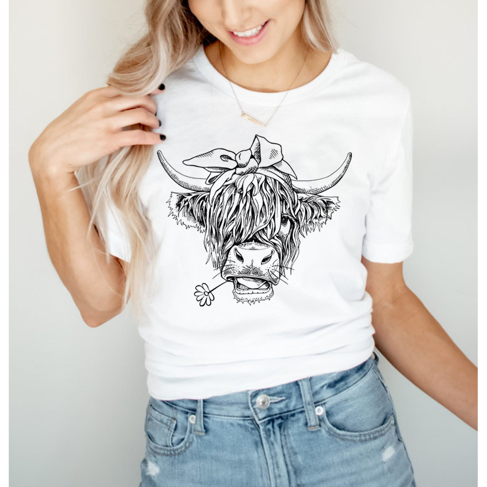 Cute Cow Shirt or Tank Top, Cow Shirt For Mom, Highland Cow Shirt, Cow Gifts For Her, Heifer Shirt, Farm T-shirt, Ranch Tee, Farmer, Cowgirl - 7.jpg