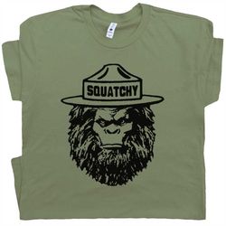 squatchy t shirt sasquatch camping t shirt bigfoot shirt funny camping graphic tee retro hiking shirts national park shi