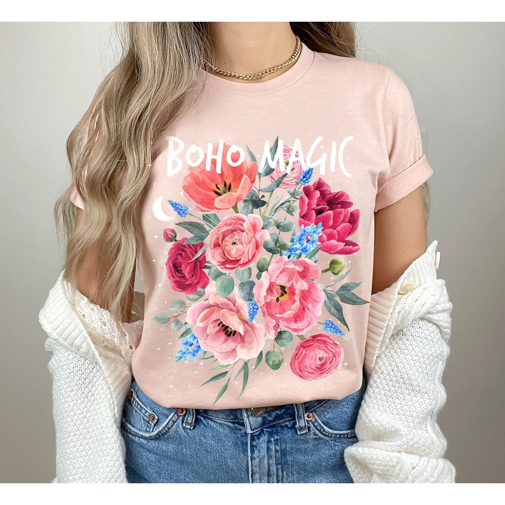 Floral T-Shirt - Botanical Shirt, Flower T-Shirt, Vintage Botanical Print, Wildflowers Graphic Shirt, Nature Lover, Gardening - 7.jpg