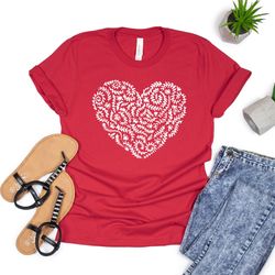 flower shirt, flower heart t-shirt, botanic shirt, wildflowers t-shirts, trending right now, women's graphic t-shirt