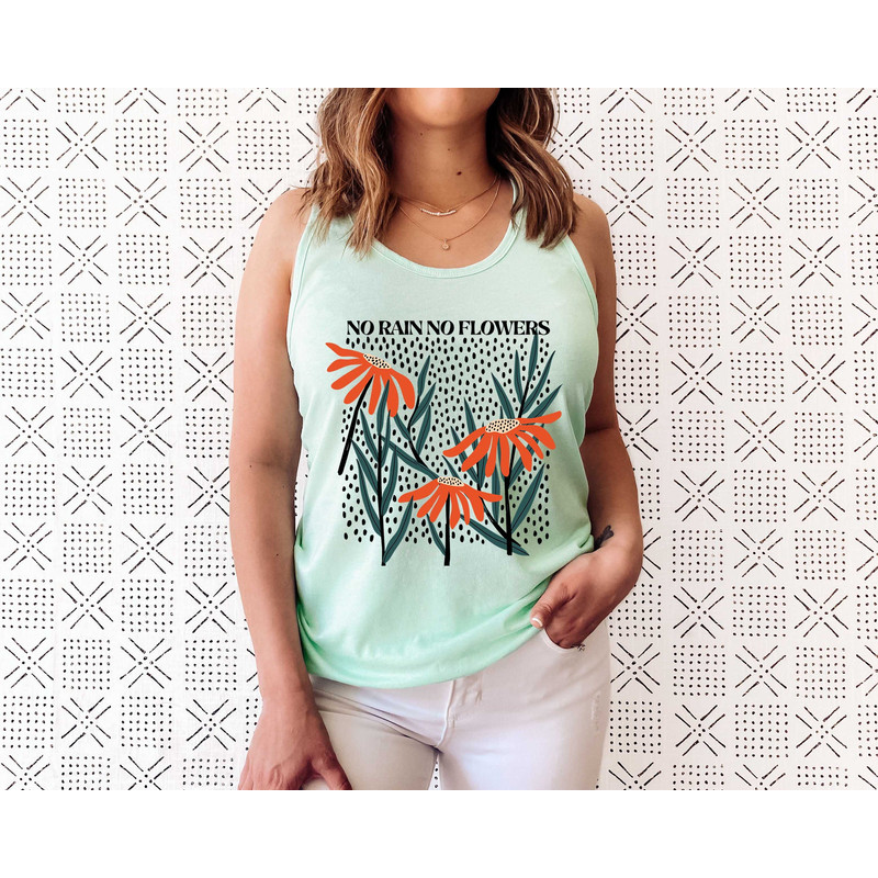 Flower Tank Top Shirt, Gift For Her, Flower Tank Aesthetic, Floral Graphic Tee, Floral Tank, Wild Flower Tank Top, Wildflower T-shirt - 1.jpg