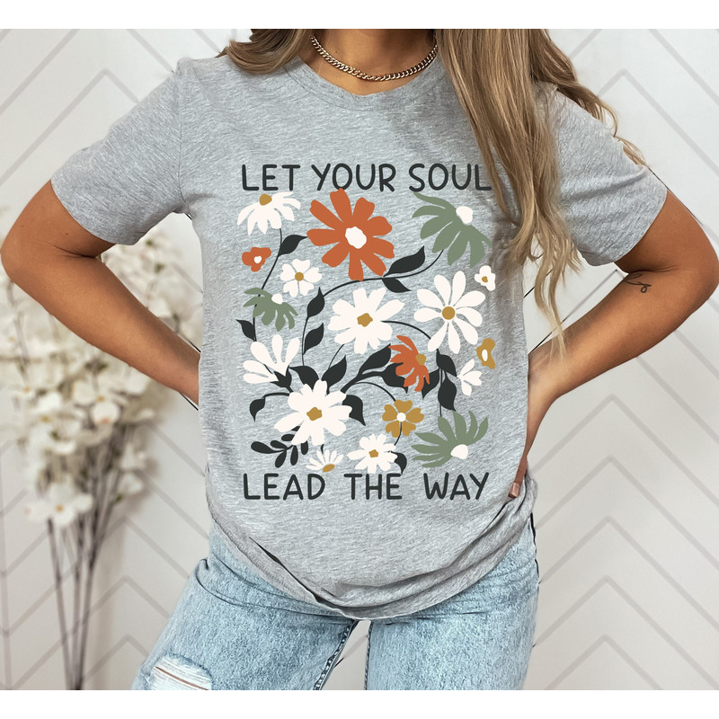 Flowers Tshirt, Boho Wildflowers Floral Nature Shirt, Tee, Vintage, Womens Graphic Tshirts, Graphic Tees For Women - 1.jpg