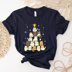funny christmas cat shirt, cat lover gift, cute christmas tee, cat lover gift, holiday graphic, merry christmas tree shi