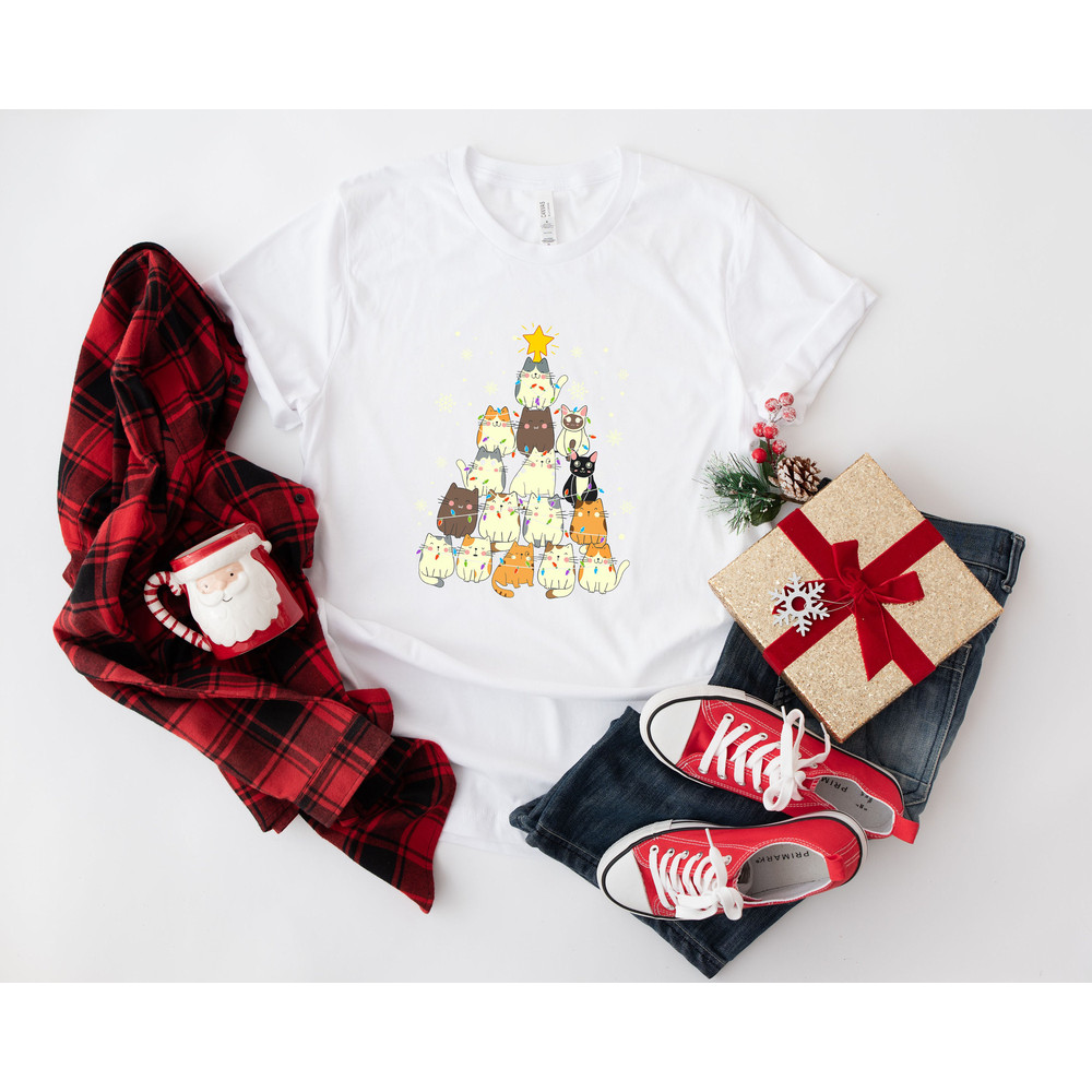 Funny Christmas Cat Shirt, Cat Lover Gift, cute Christmas Tee, Cat lover gift, Holiday graphic, Merry Christmas Tree Shirt, Cat owner tee - 8.jpg