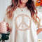 Hippie Peace Sign Shirt, Boho Peace Oversized Tee, Floral Peace Symbol, Wildflowers T-Shirt, Peace Symbol Shirt, Graphic Tees For Women - 1.jpg
