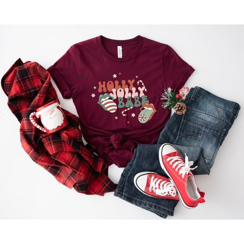 Holly Jolly Babe Christmas Shirt, Christmas Shirt, It is the Most Wonderful Time Of The Year, Matching Family Shirt, Family Matching Tee - 8.jpg