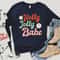 Holly Jolly Babe Christmas Shirt, Retro Christmas Long Sleeve Tee, Retro Xmas sweatshirt, Christmas holiday apparel, Long Sleeve T shirt - 3.jpg