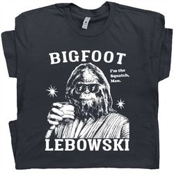 bigfoot shirt the big lebowski t shirt the dude abides funny vintage graphic tee sasquatch yeti quote for men women kids