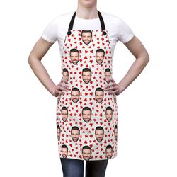 Personalized Faces Apron Custom Photo Apron Love Valentines Day Funny Crazy Face Kitchen Apron Personalized Kitchen Cust