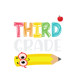 hello 3rd grade svg, 3rd grade back to school svg, third grade svg cut files for cricut, 3rd grade, svg, png, dxf svg
