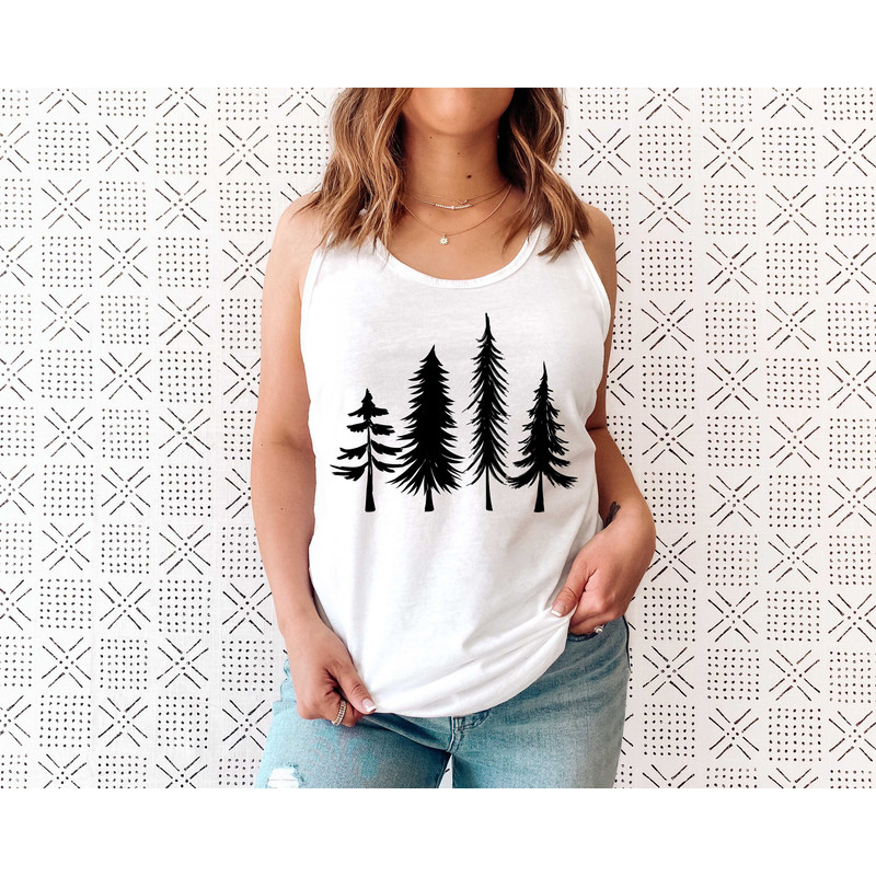 Pine Tree Tank, Pine Tree Top, Camping Tank, Hiking Top Shirt, Adventure Tank, Nature Lover Gift, Outdoors Tank Top - 8.jpg