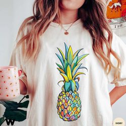 pineapple shirt, women graphic tees, foodie shirt, summer shirt, cute pineapple t shirt, pineapple lover, gift for her,