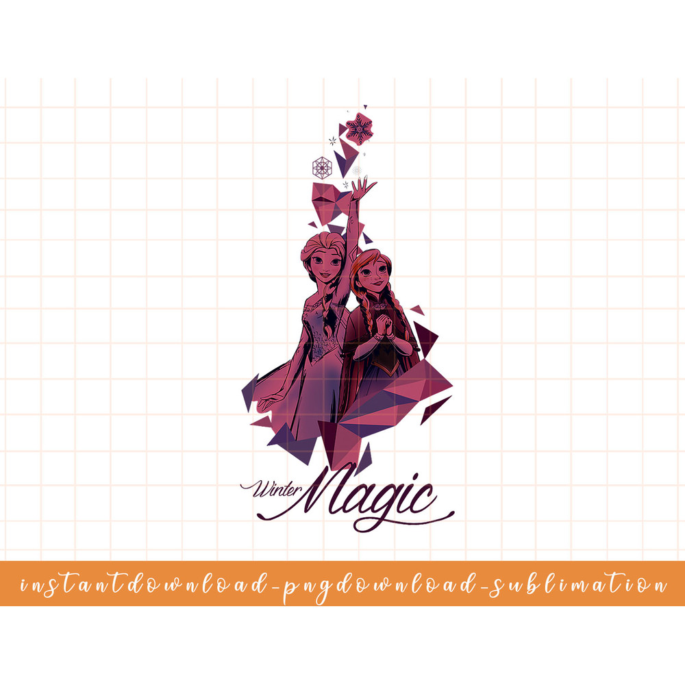 Disney Frozen Elsa Anna Geometric Prism Winter Magic T-Shirt png, sublimate, digital download.jpg