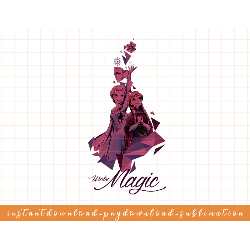 Disney Frozen Elsa Anna Geometric Prism Winter Magic T-Shirt png, sublimate, digital download.jpg