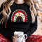 Rainbow Christmas Sweatshirt, Merry & Bright Long Sleeve Shirt, Women Gift Idea, Trendy Christmas Rainbow, Long Sleeve T shirt - 3.jpg