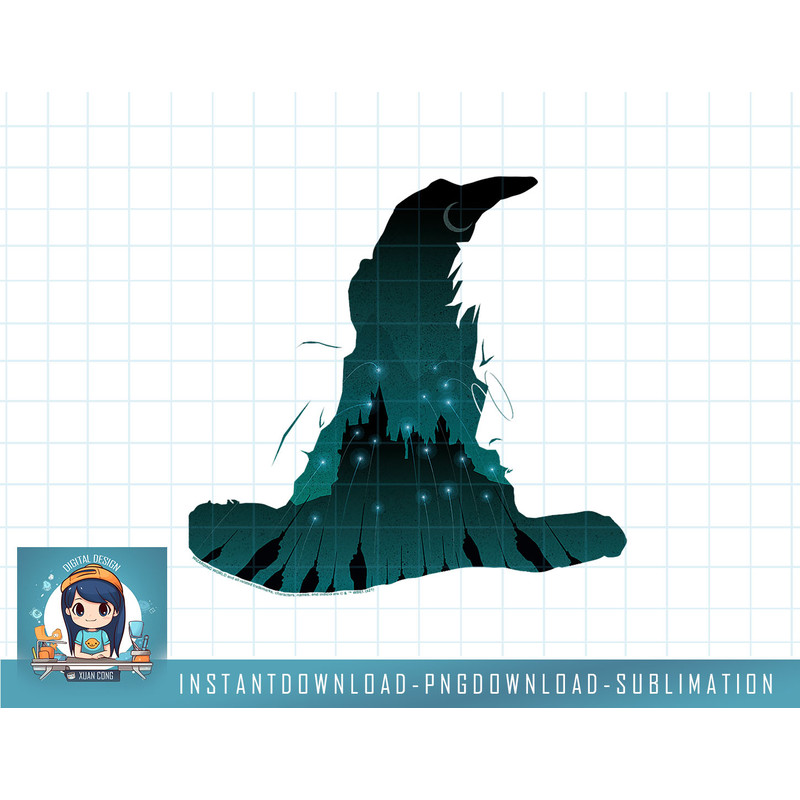 Harry Potter Sorting Hat and Hogwarts Attack png, sublimate, digital download.jpg