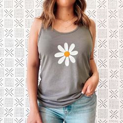 retro floral daisy tank top, wild flowers tank, floral hippie tank top, flower shirt, gift for women, ladies tank, best