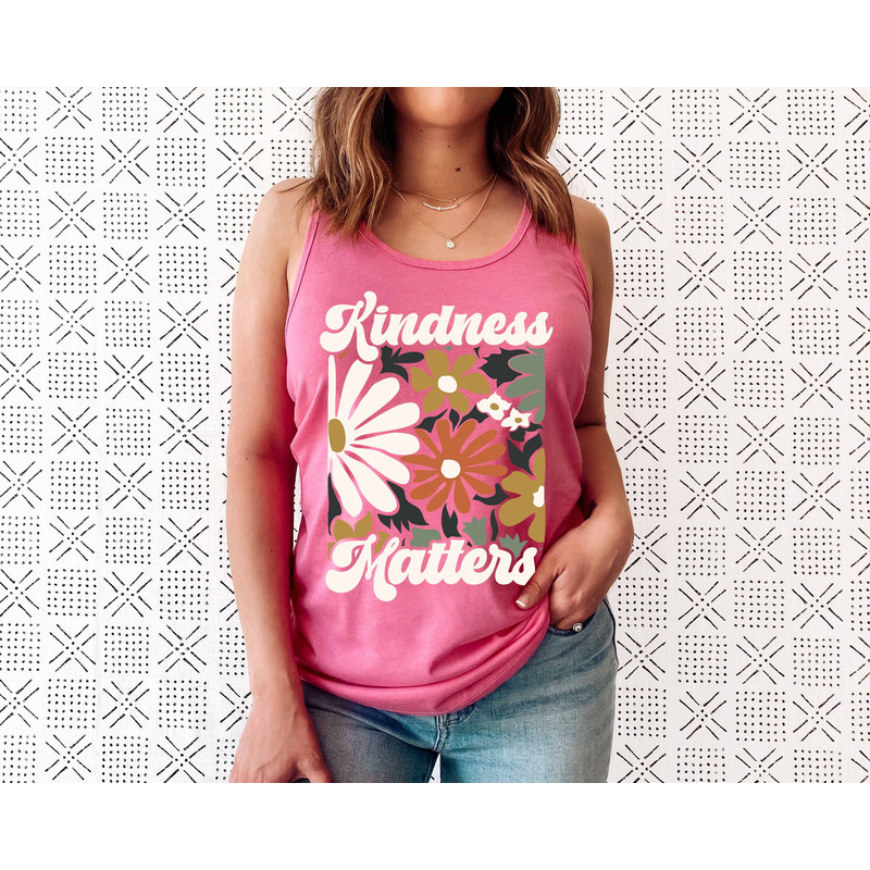 Retro Flower Tank Top, Wildflower Tank Top, Vintage Floral Tank Top, Cute Spring Shirt, Boho Tank Top, Gift For Her, Birthday Gifts - 3.jpg