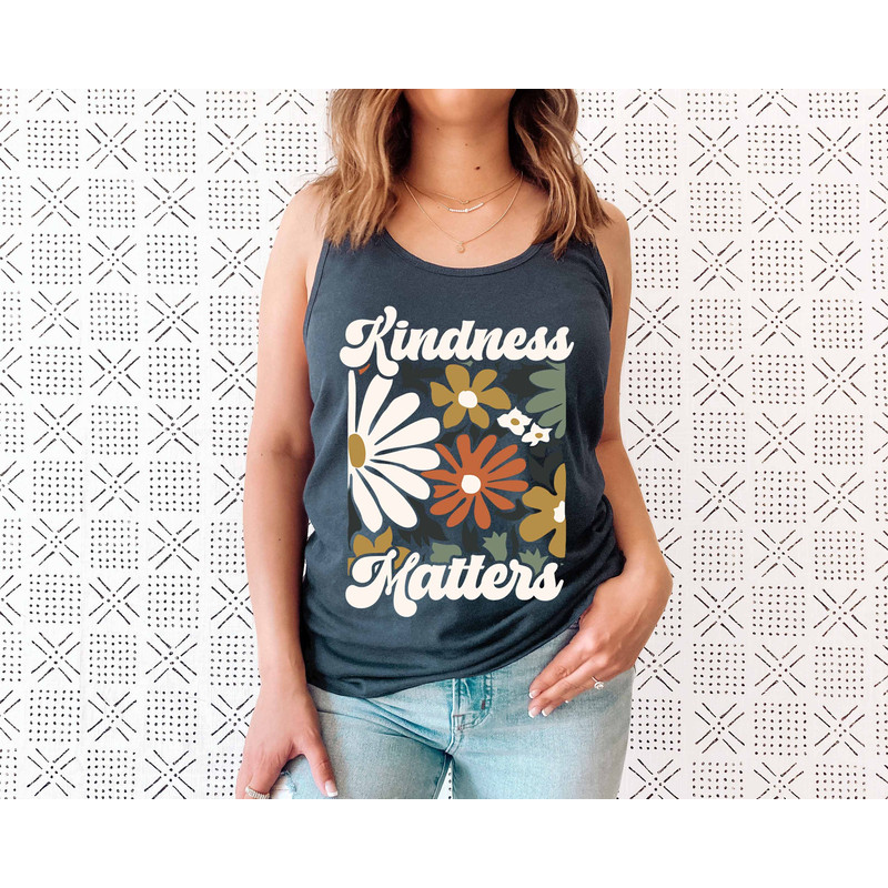 Retro Flower Tank Top, Wildflower Tank Top, Vintage Floral Tank Top, Cute Spring Shirt, Boho Tank Top, Gift For Her, Birthday Gifts - 4.jpg