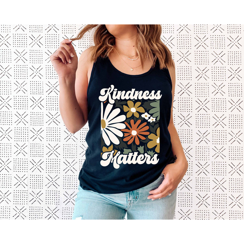 Retro Flower Tank Top, Wildflower Tank Top, Vintage Floral Tank Top, Cute Spring Shirt, Boho Tank Top, Gift For Her, Birthday Gifts - 5.jpg