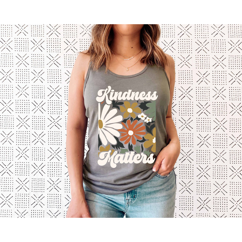 Retro Flower Tank Top, Wildflower Tank Top, Vintage Floral Tank Top, Cute Spring Shirt, Boho Tank Top, Gift For Her, Birthday Gifts - 8.jpg