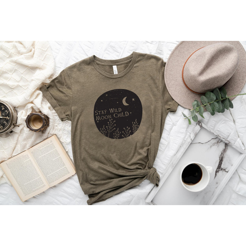 Stay Wild Moon Child Shirt, Moon Shirt, Moon Bohemian Shirt, Gift For Moon Lover, Sun And Moon Shirt, Moon T-shirt, Women Shirt, Moon Gift - 3.jpg