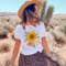Sunflower Graphic Tee, Hippie Sunflower Shirt, Floral Women's Tee, T Shirt, Vacation, Gift, Trending, Plus Size - 4.jpg