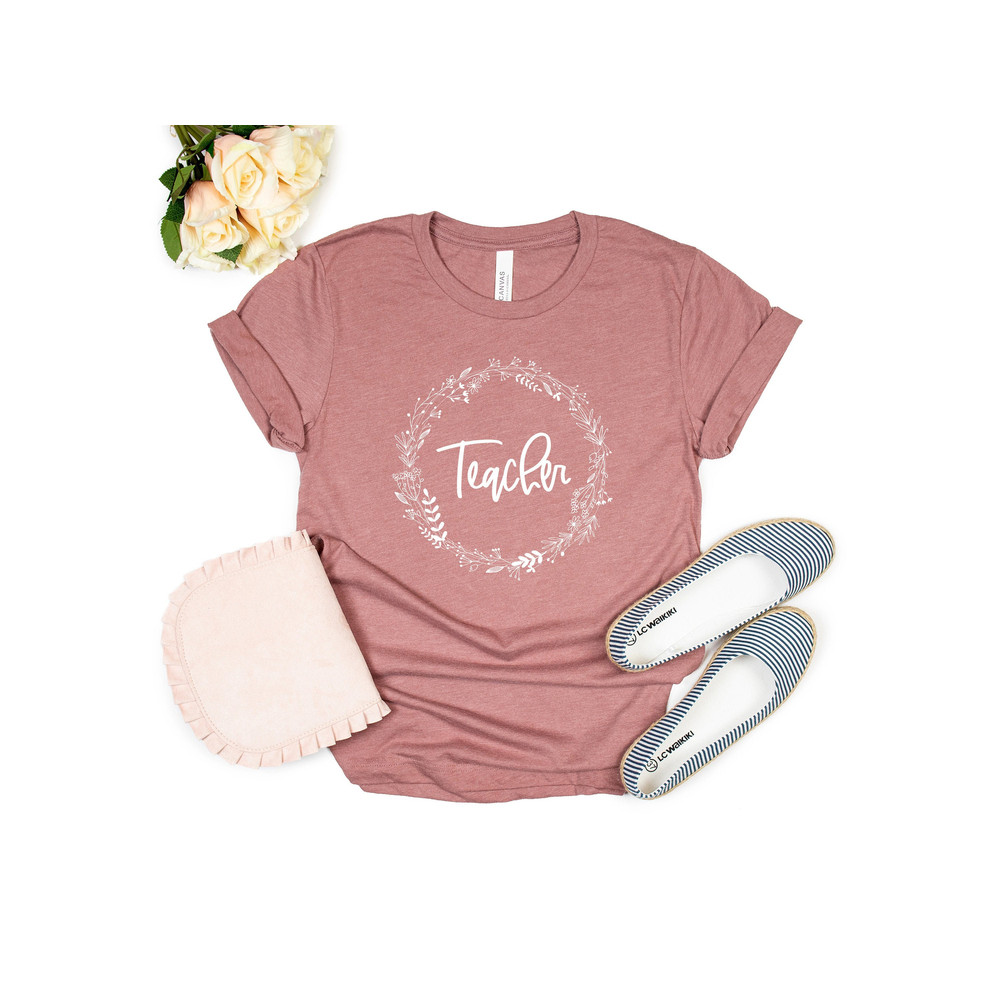 Teachers Life Floral Teaching, Kindergarten Teacher Tee, Quarantine Teacher Shirt, Floral Teacher Gift Ideas, Teacher Gift, Teaching Shirt - 2.jpg