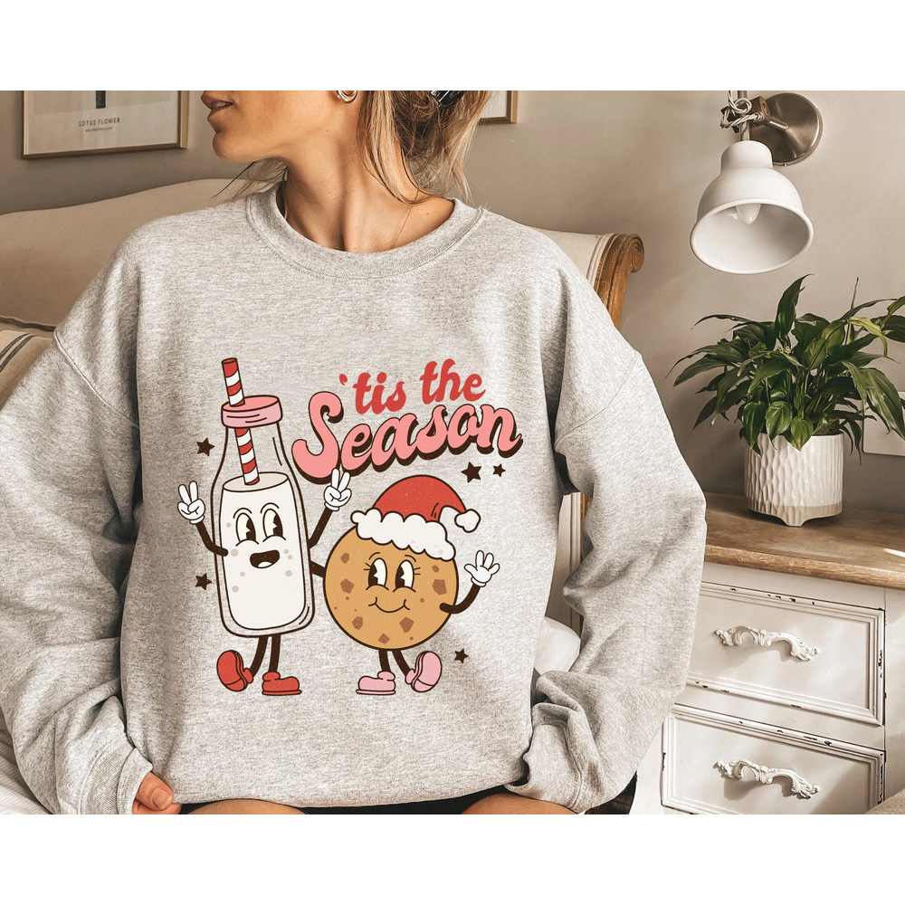 Tis the season Christmas sweatshirt, Cute chritmas sweatshirt, Christmas sweatshirt, Retro Christmas sweatshirt, Women top - 2.jpg